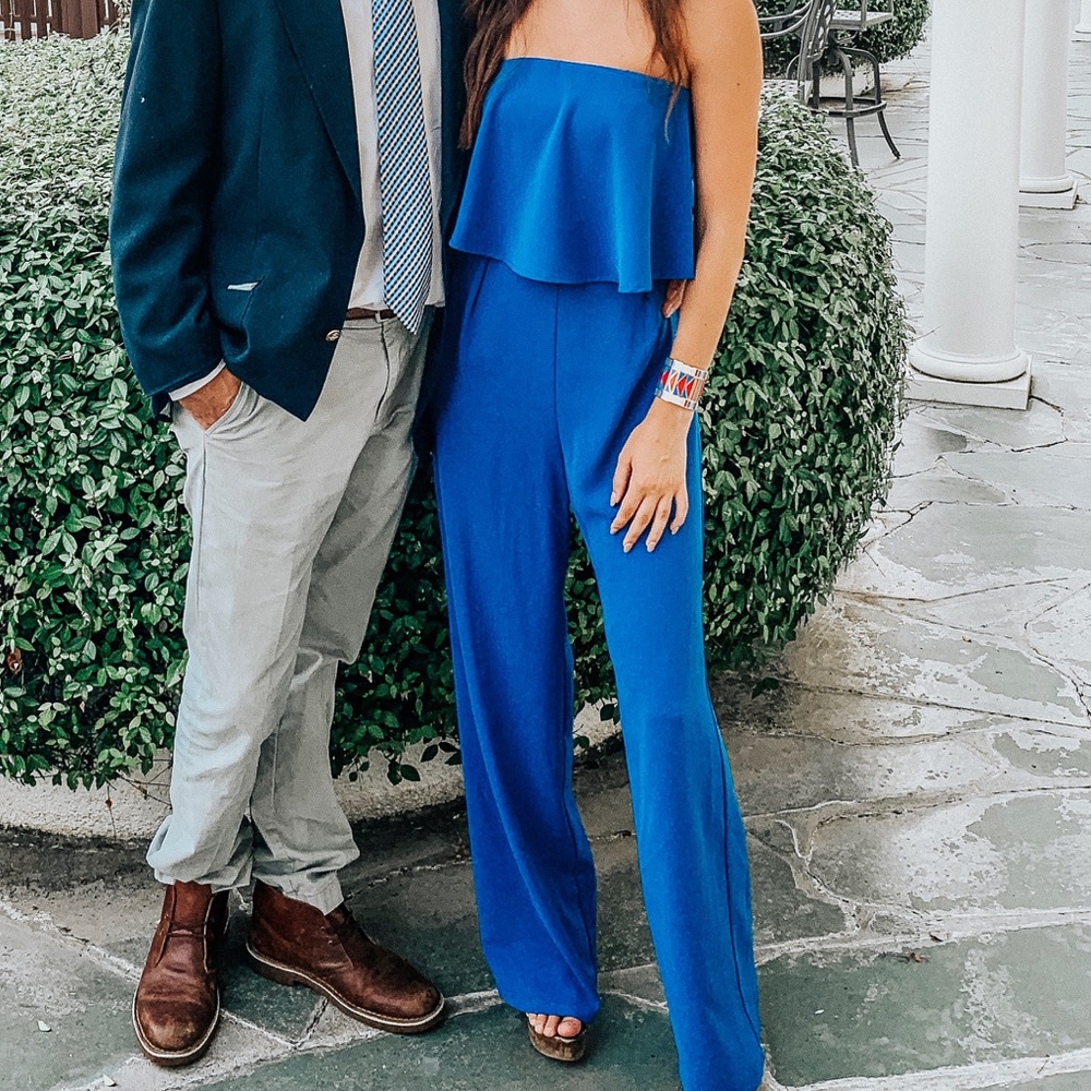 SugarLips Royal Blue Jumpsuit size small